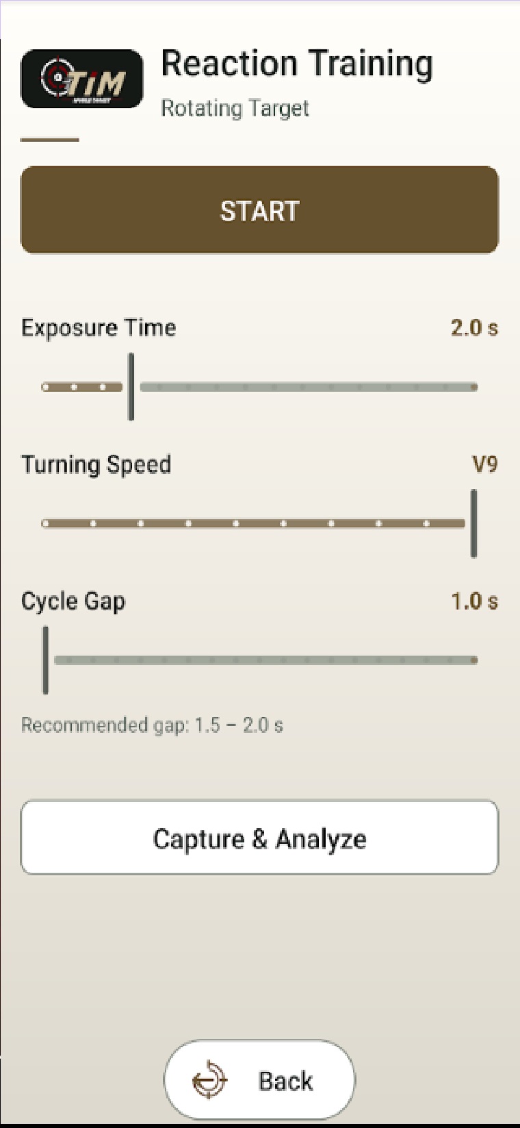 App control screen